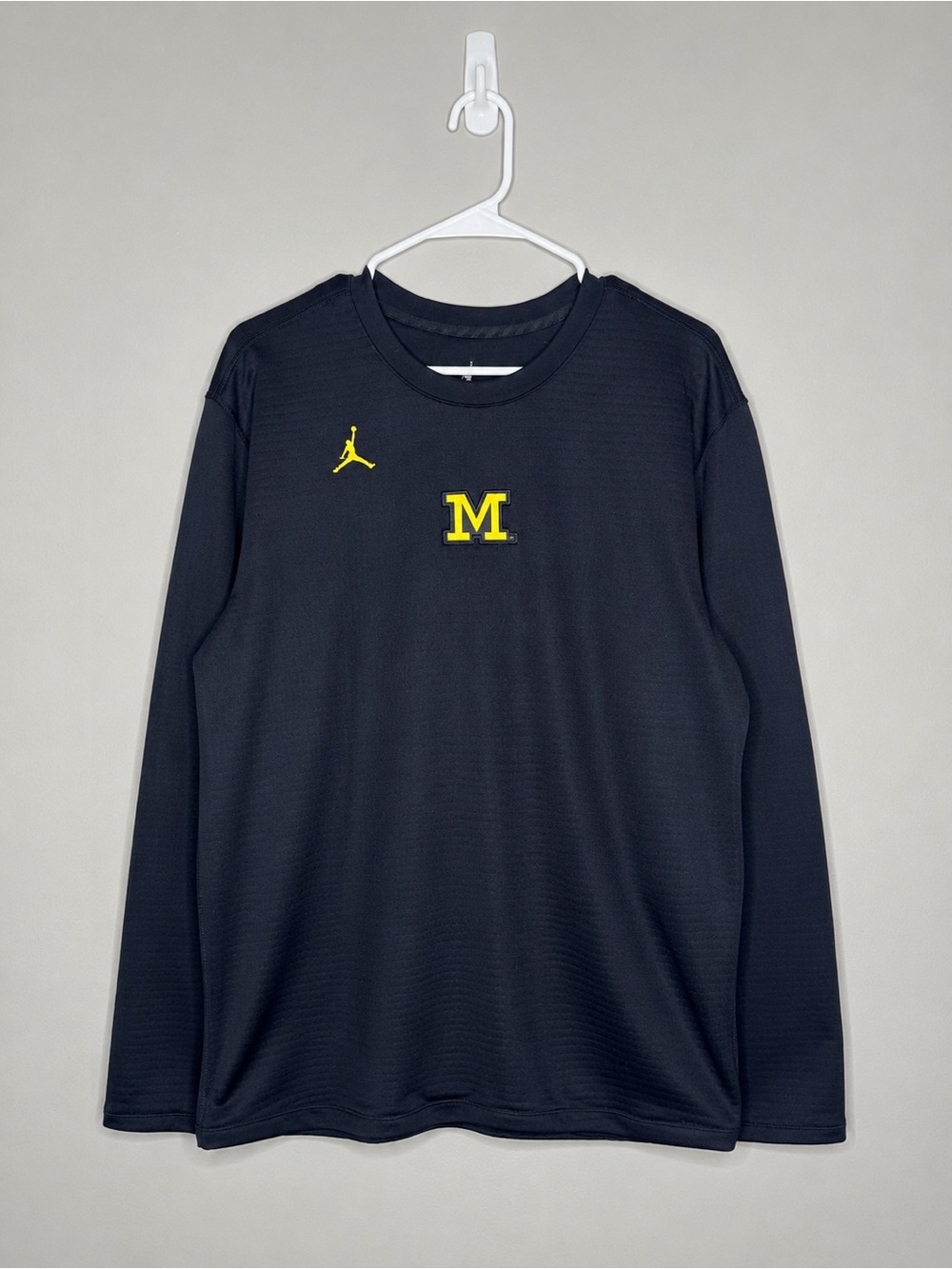 Jordan x University of Michigan Black Long Sleeve Performance Shirt Men’s Large